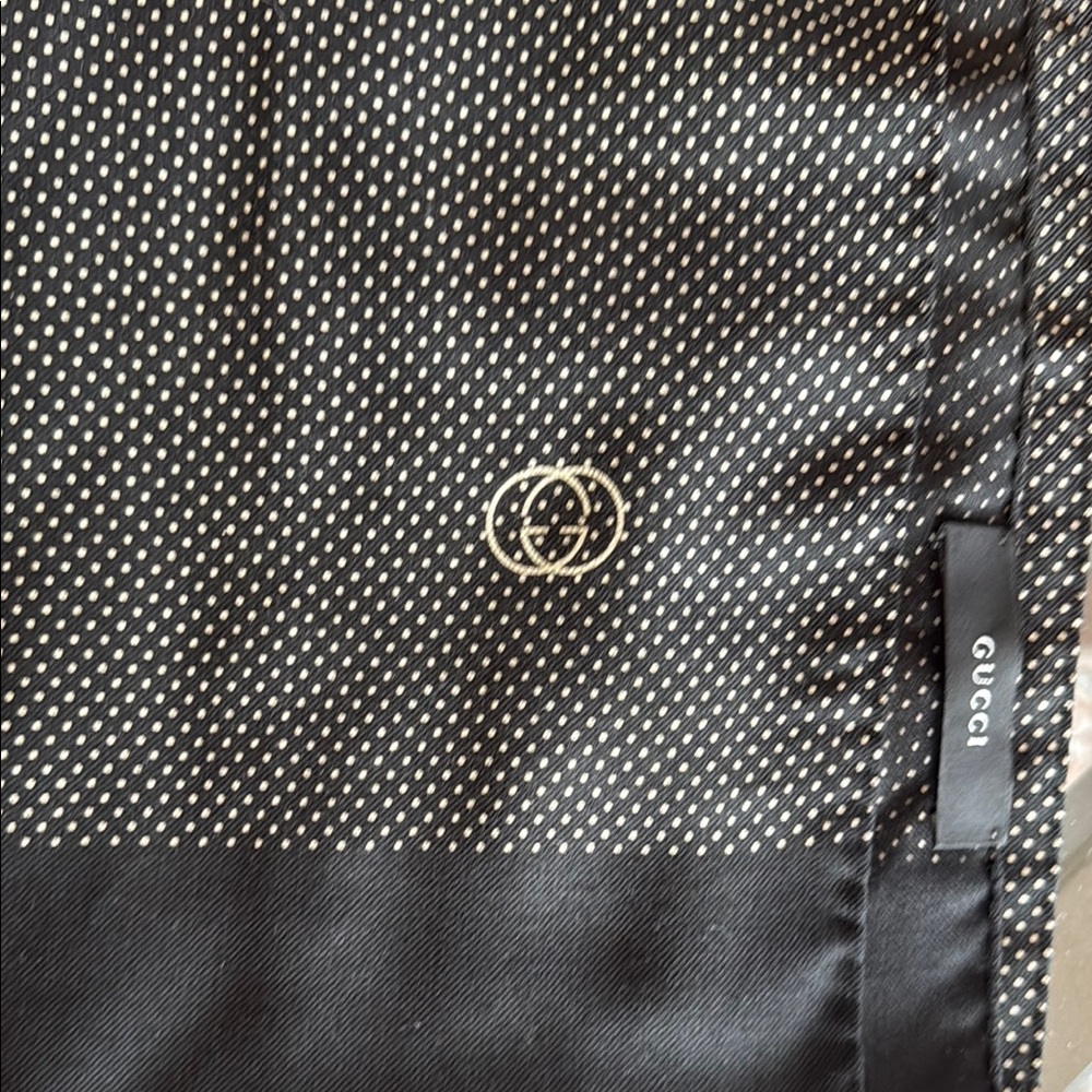 Gucci Monochrome Polka Dot Scarf